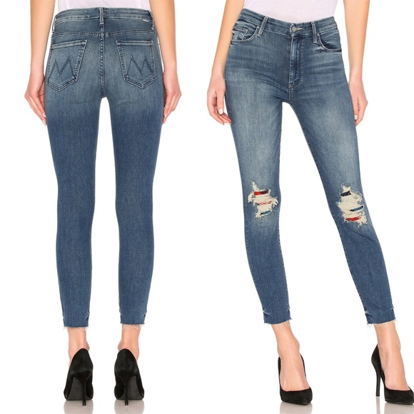 MOTHER Denim - Mother High Waisted Looker Ankle Fray Jeans